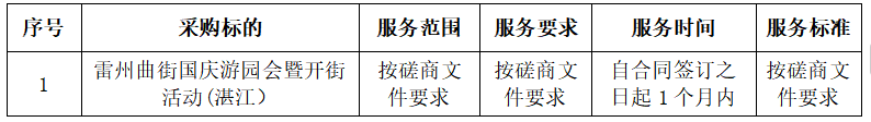 雷州曲街國慶游園會暨開街活動(湛江）成交結(jié)果公告(圖2)